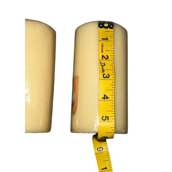 Vanilla Scented Pillar Candles Set Of 2 6"x3" Aroma Dreams Unscented Cream Wax H - Picture 5 of 6